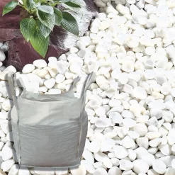 Stylish Stone Premium Arctic White Pebbles - Bulk Bag 750 Kg