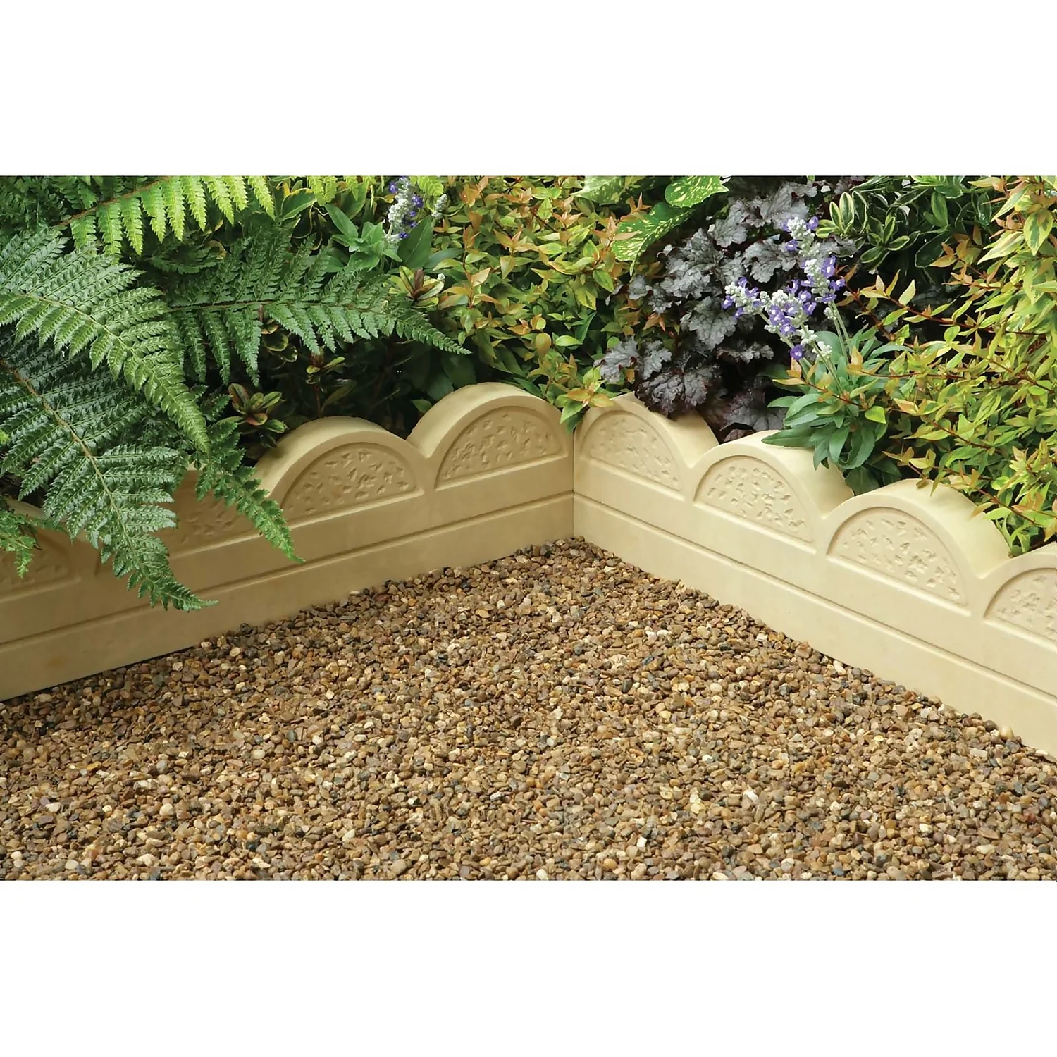 Stylish Stone Wave Top Edging 600mm - Gold (Full Pack)