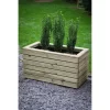 Forest Garden Wooden Linear Double Planter