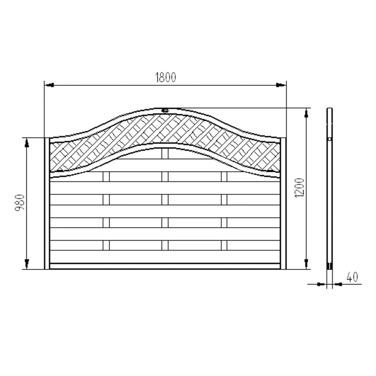 Forest Prague Fence Panel - 4ft - Pack Of 3 - Image 4