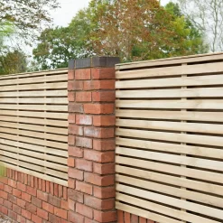 Forest Double Forest Slatted Fence Panel - 3ft - Pack Of 3
