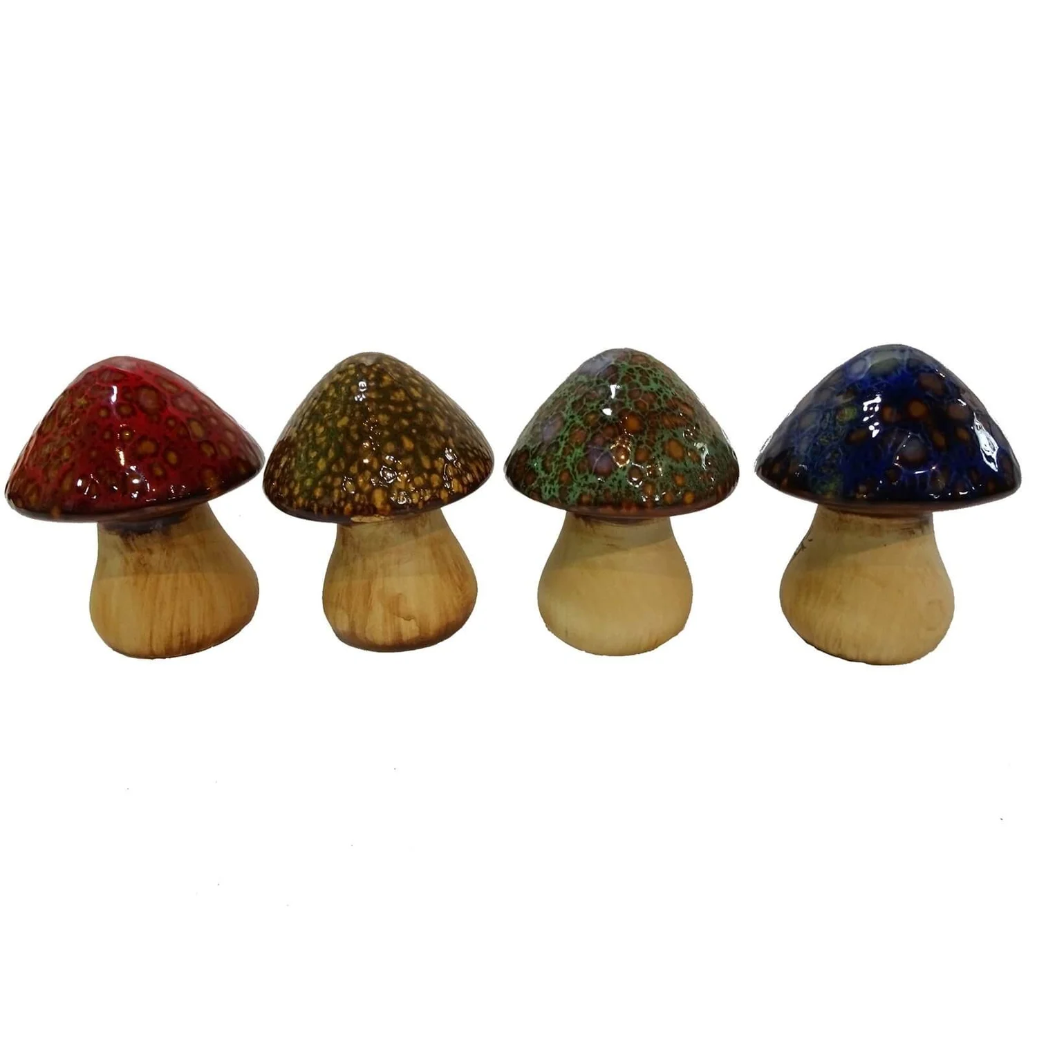 Ceramic Mushroom Garden Ornament - Small