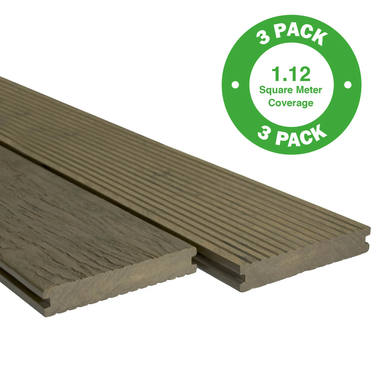 Heritage Board Composite Decking - 3 Pack - Oak - 1.12 M2