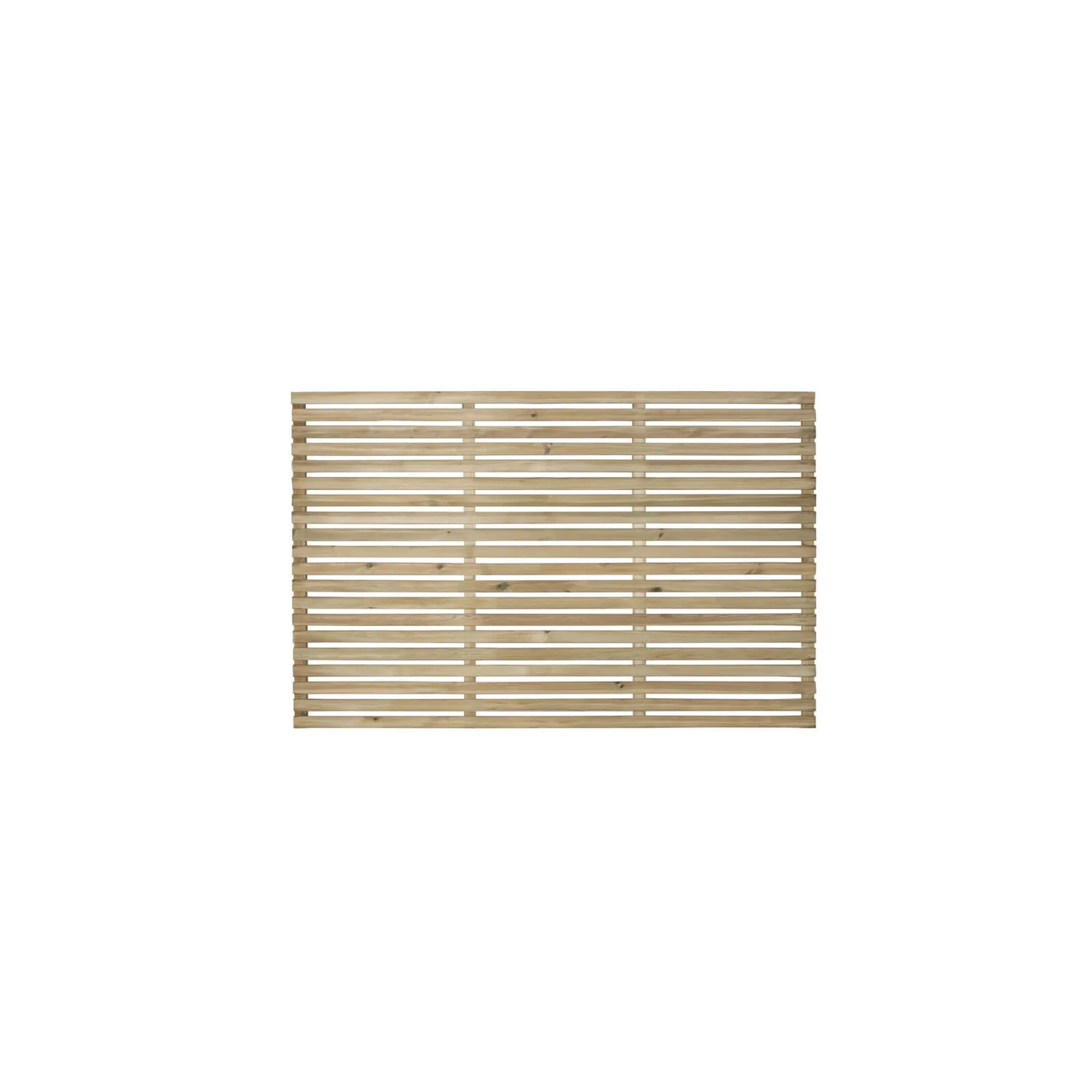 4ft Pressure Treated Contemporary Slatted Fence Panel - Pack Of 3 - Image 2