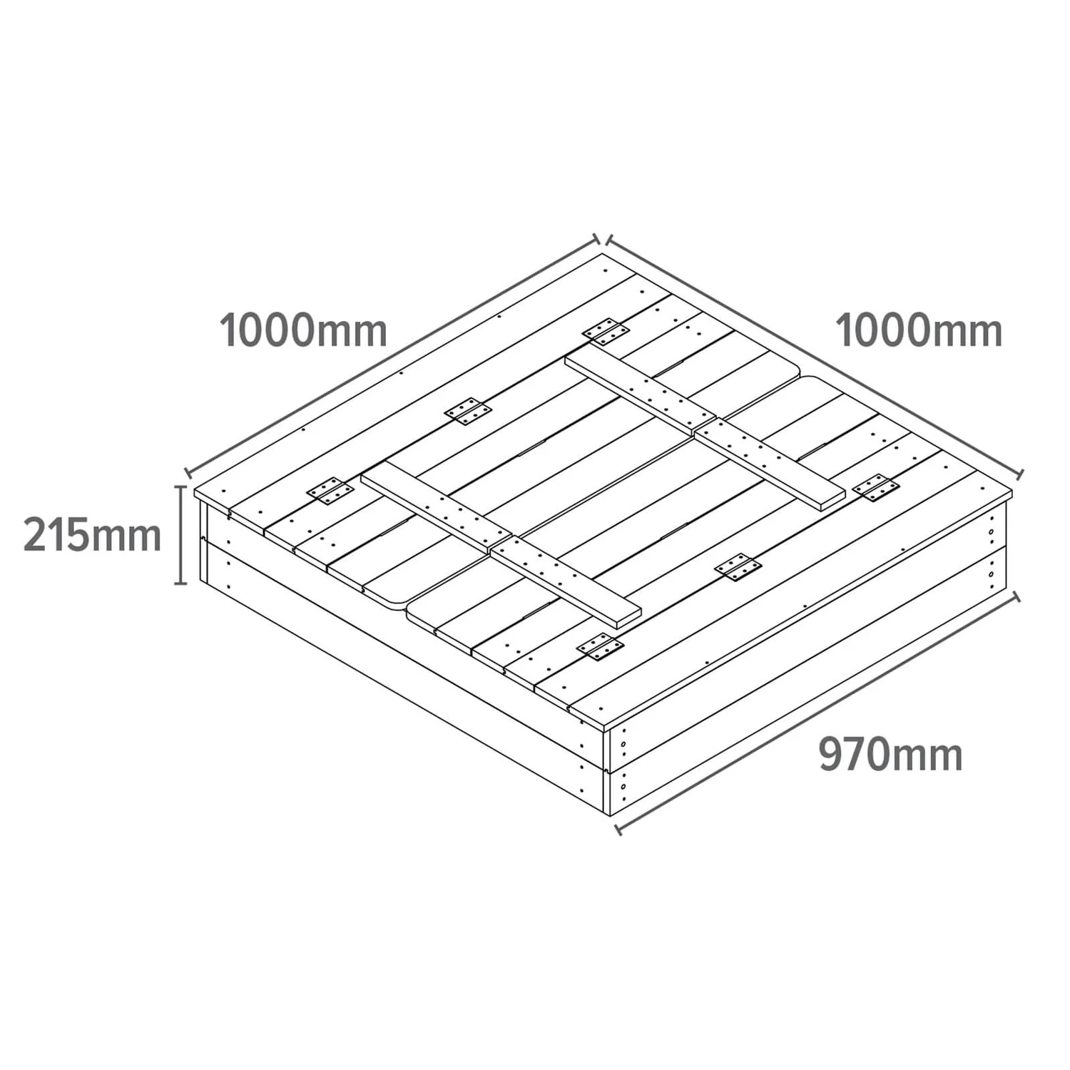 None Sand Pit With Seating And Cover - Image 7