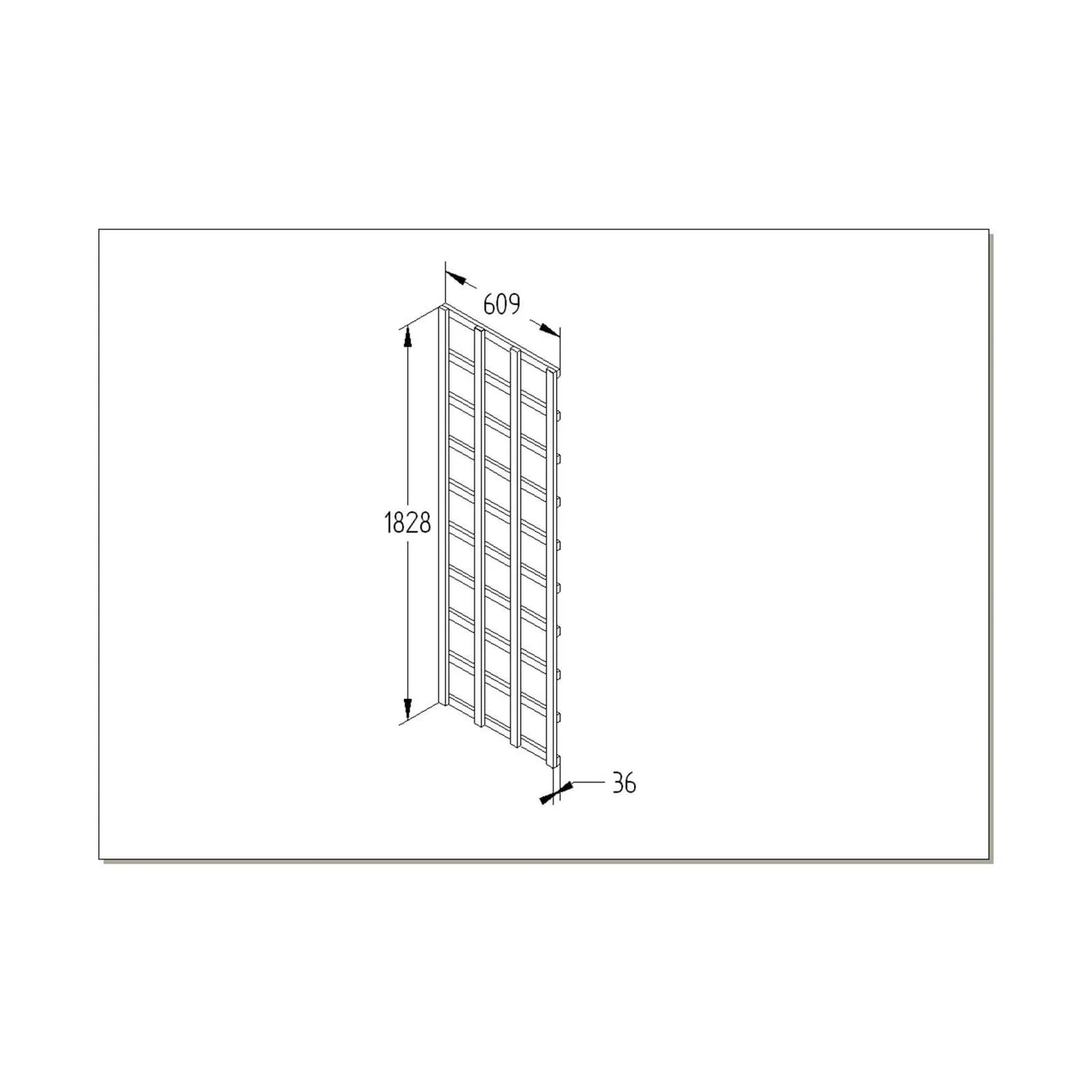 FSC Wood Heavy Duty Trellis - 2ft X 6ft - Image 2