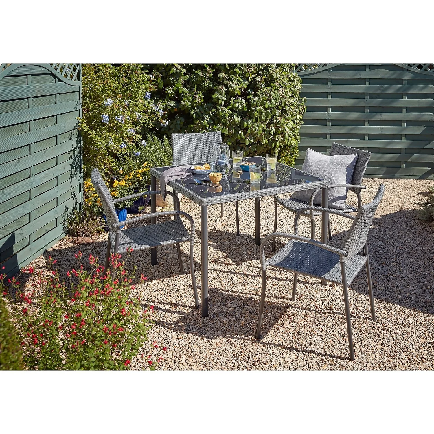 Bambrick 4 Seater Garden Dining Set - Image 9