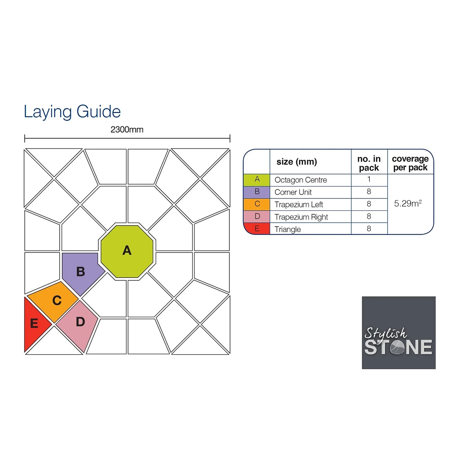 Stylish Stone Belfrey Octagon Kit 2.3m - Graphite - Image 4