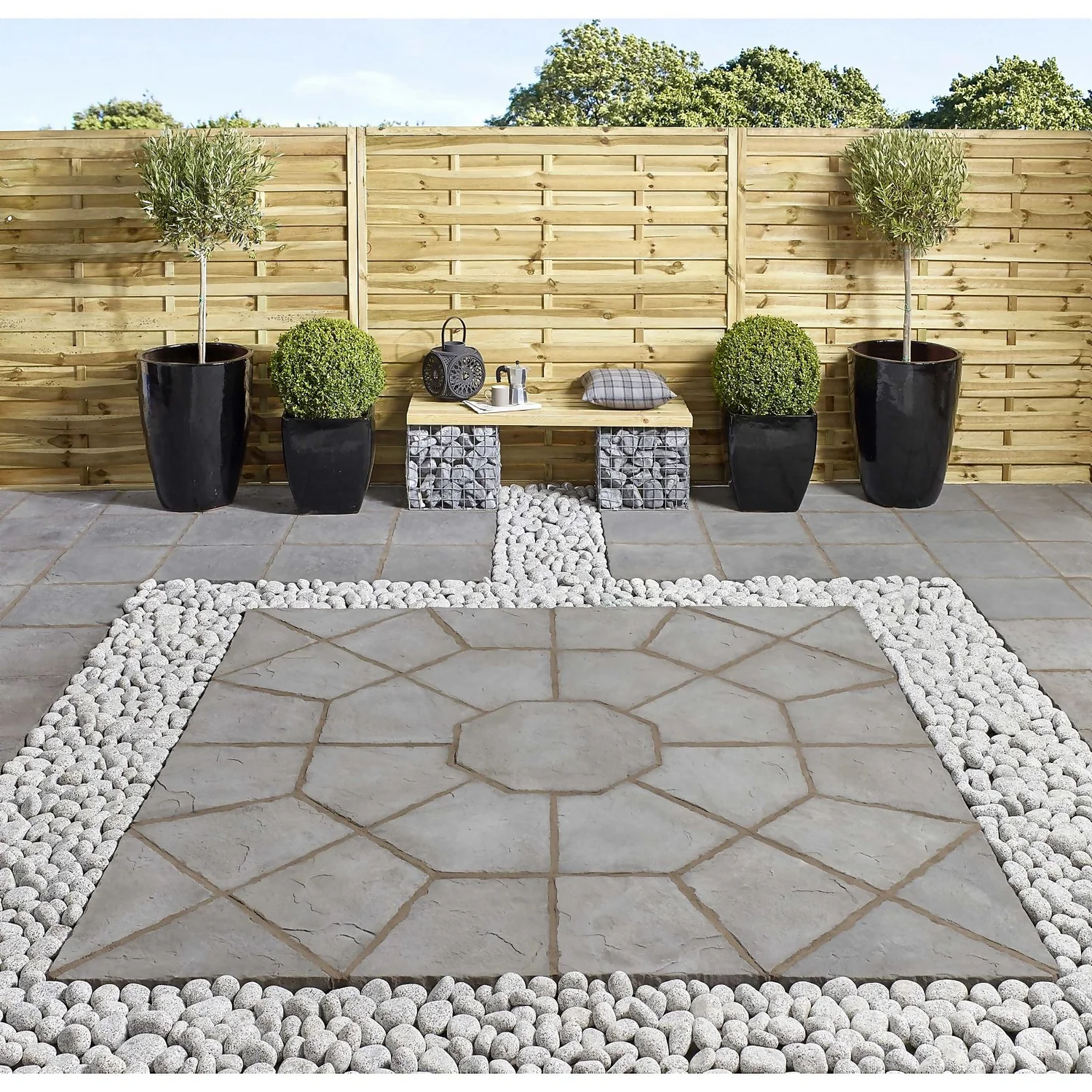 Stylish Stone Belfrey Octagon Kit 2.3m - Graphite - Image 3