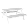 Picnic Bench - White & Grey