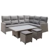 Mortimer Grey Rattan Garden Corner Sofa Set