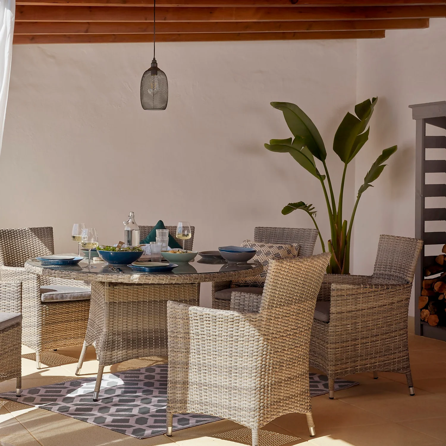 Florence 6 Seater Garden Dining Set - Image 7