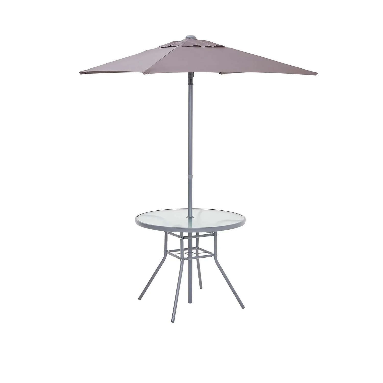 Andorra 4 Seater Garden Dining Set With Parasol - Image 3