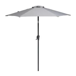 None 2.1m Crank & Tilt Parasol Light Grey - Dia. 38mm