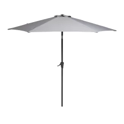 None 2.7m Crank & Tilt Parasol Light Grey - Dia. 38mm