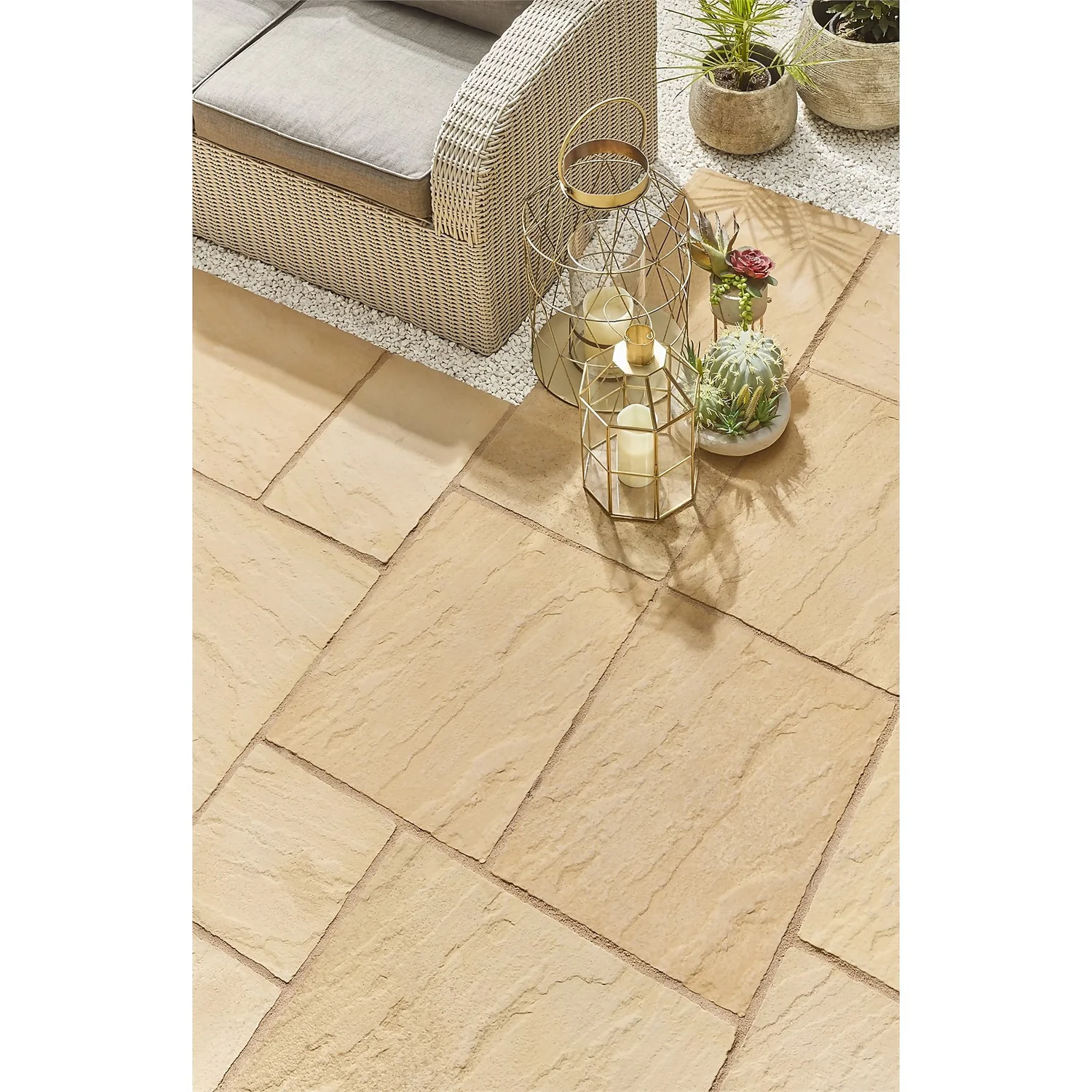 Stylish Stone Chantry Paving Patio Kit 10.22 Sqm Gold - Image 2