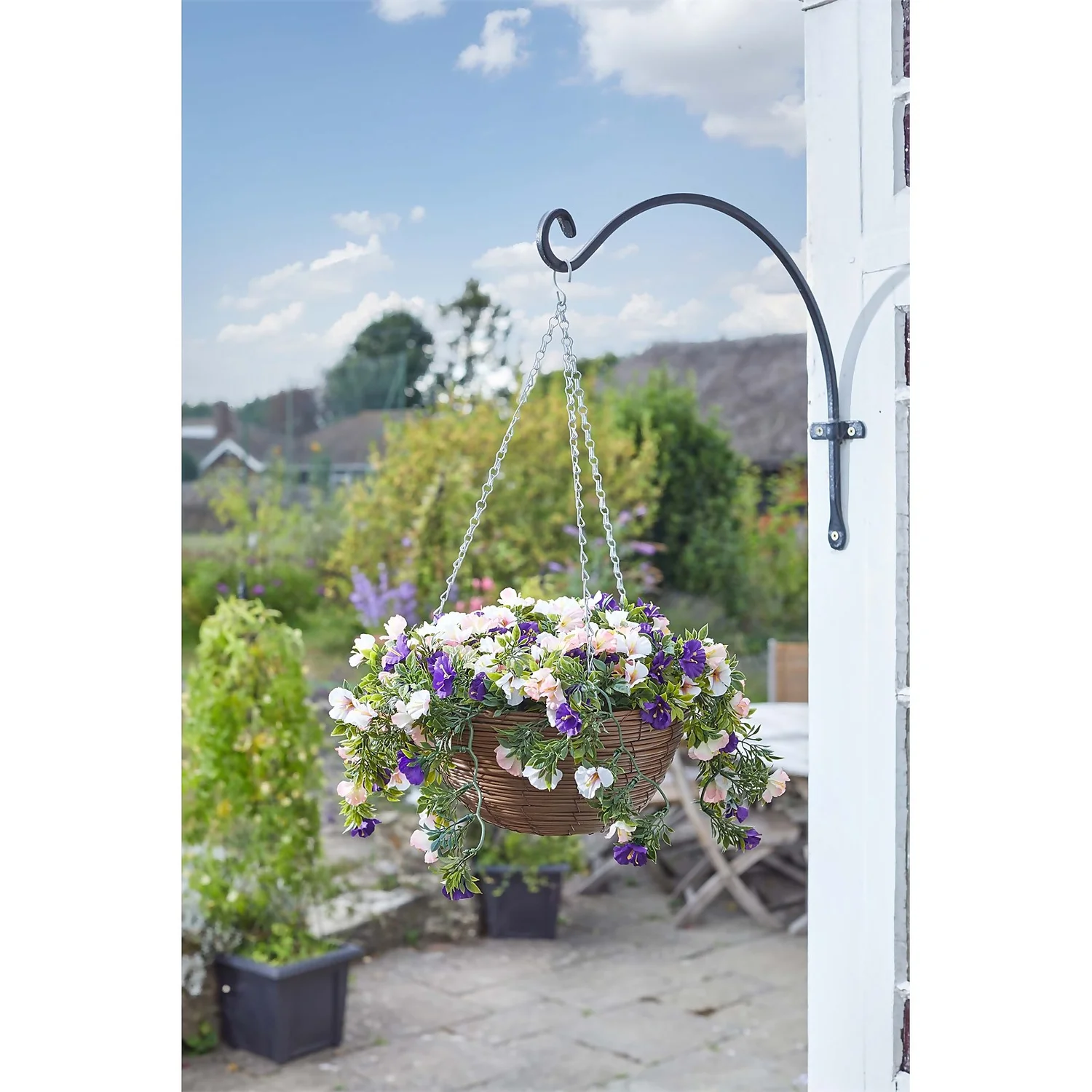 Artificial Easy Basket Petunias - 30cm - Image 2