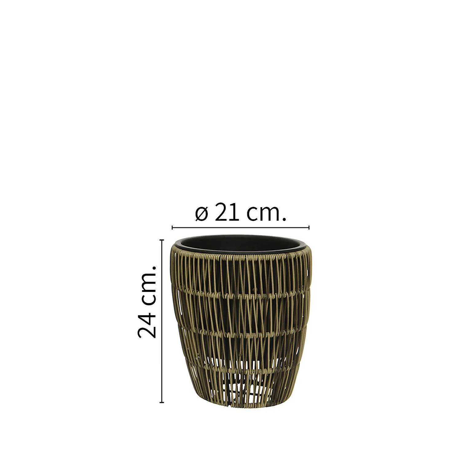 Kate Round Rattan Planter - Small - Image 4