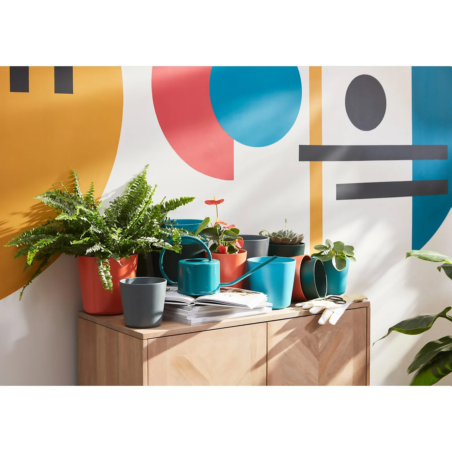 House Beautiful Planter Teal 15cm - Image 2