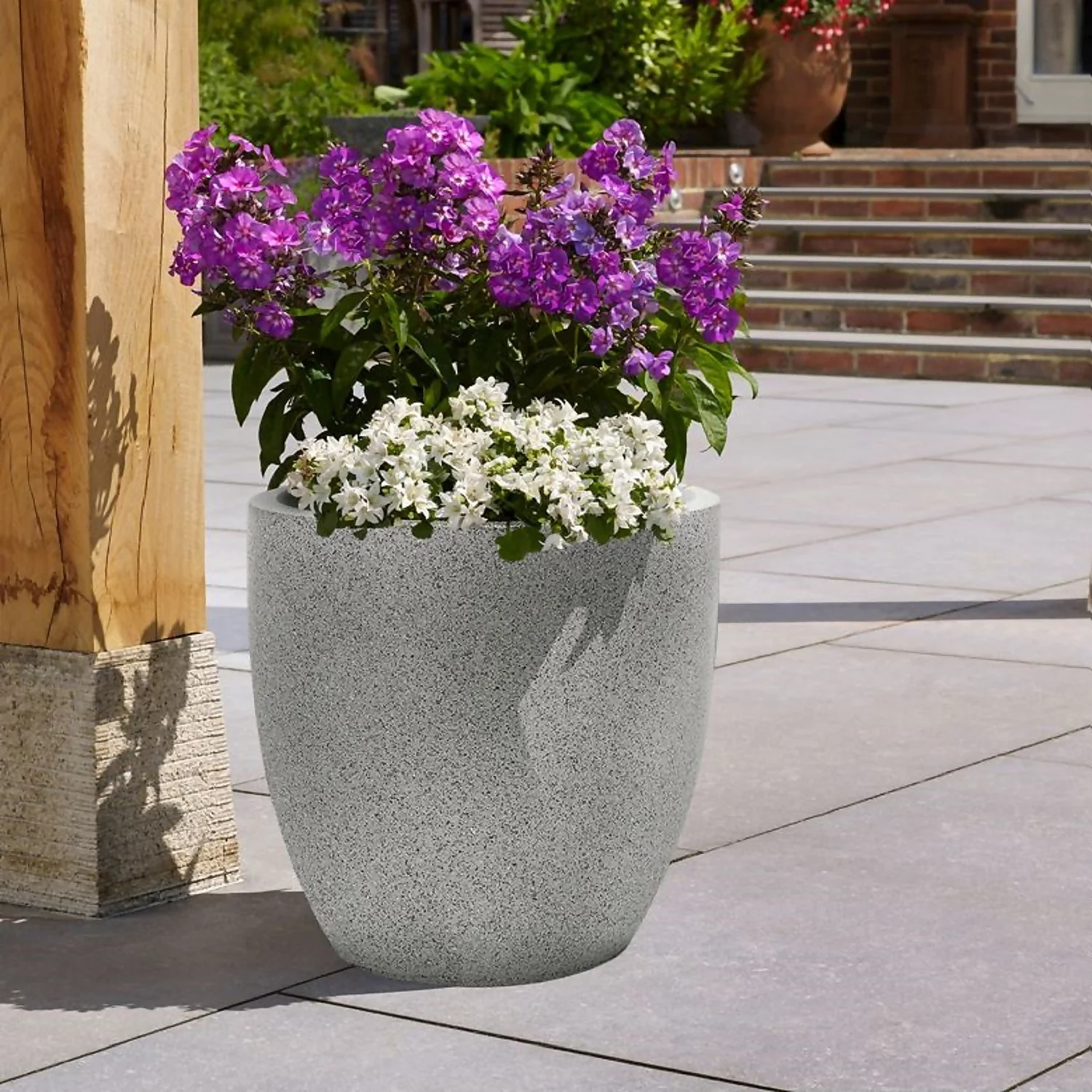 Sierra Grey Egg Planter - 32cm - Image 2