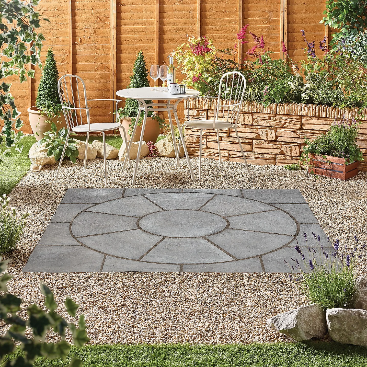 Stylish Stone Chantry Circle Paving Kit 1.5m Graphite - Image 3