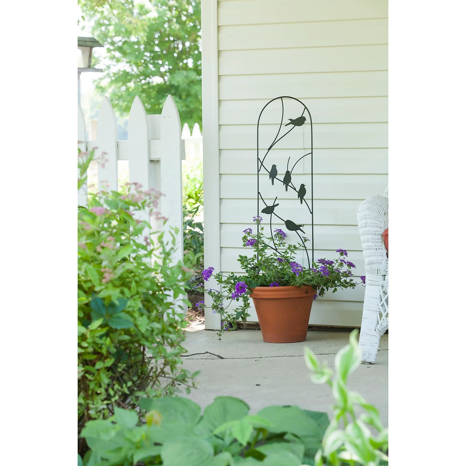 Panacea Perching Birds Pot Garden Trellis - Black - 102 X 25cm - Image 2