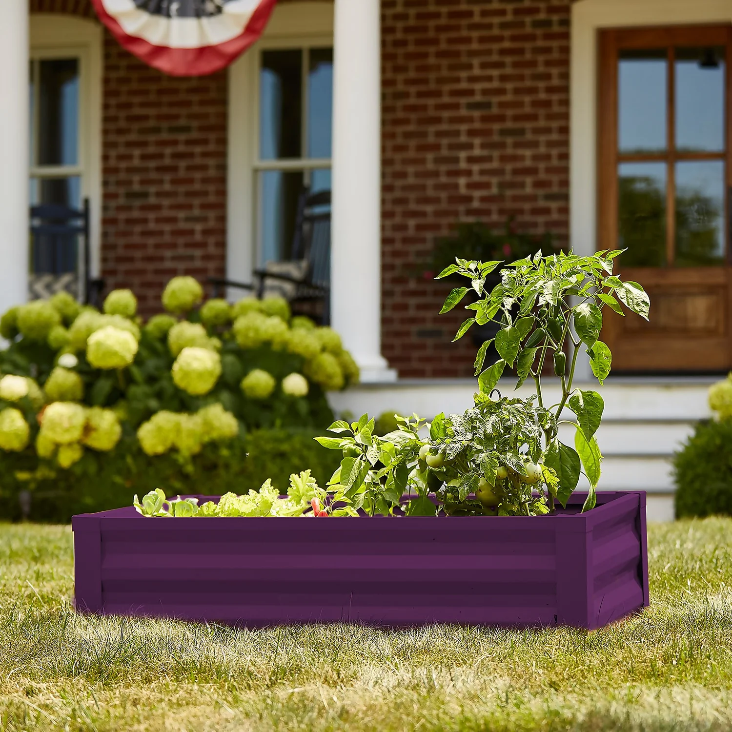 Panacea Steel Raised Garden Planter - Purple - Image 2