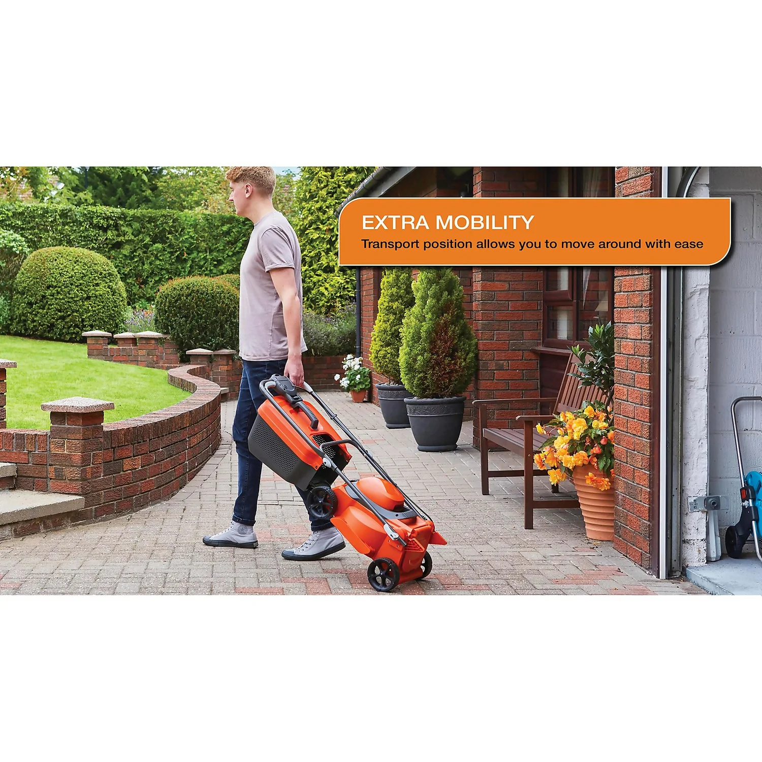 Flymo 40V SimpliStore 300R Li Cordless Lawn Mower - 30cm - Image 5