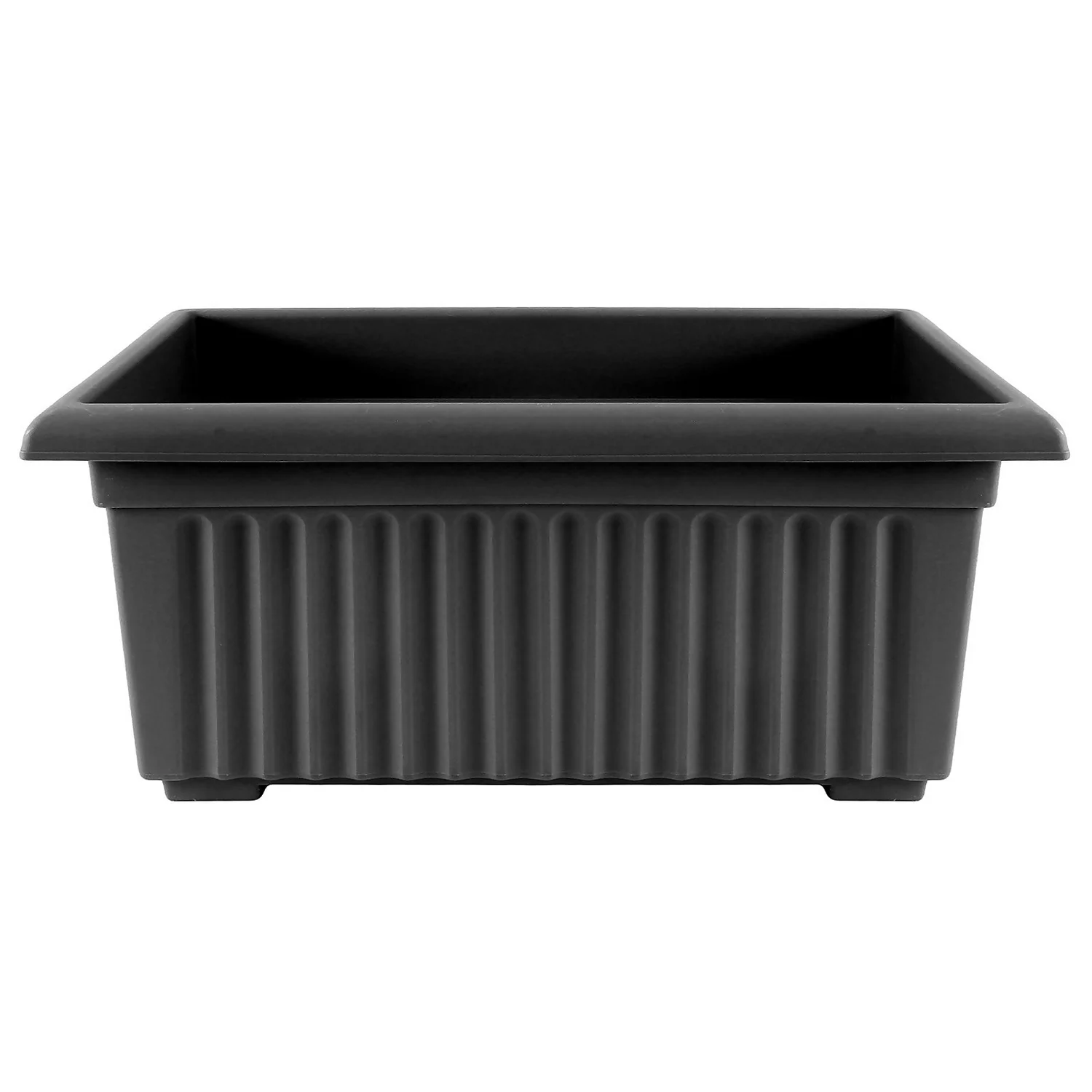Black Trough Planter - 55cm