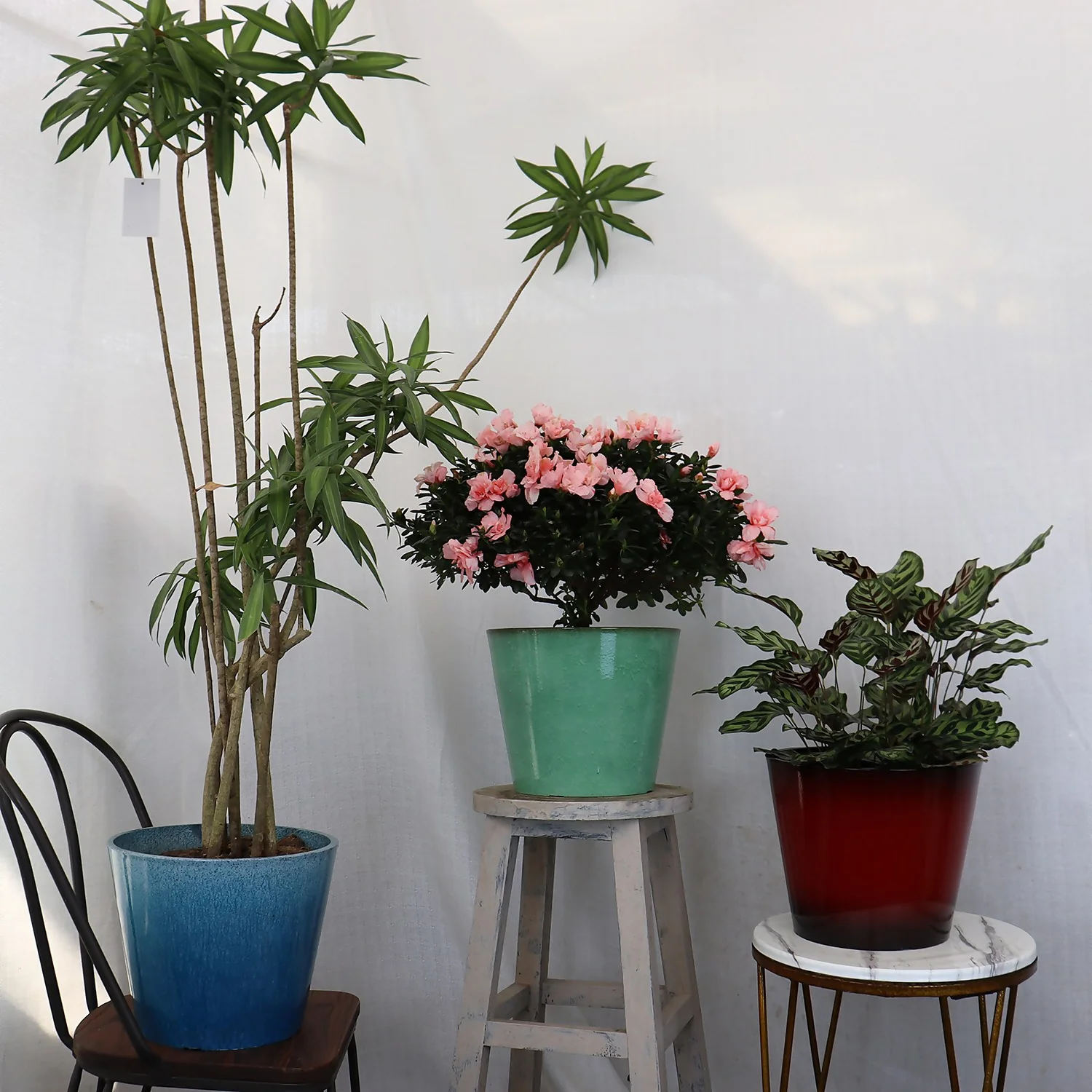 Glazed Finish Planter Mustard 30cm - Image 6