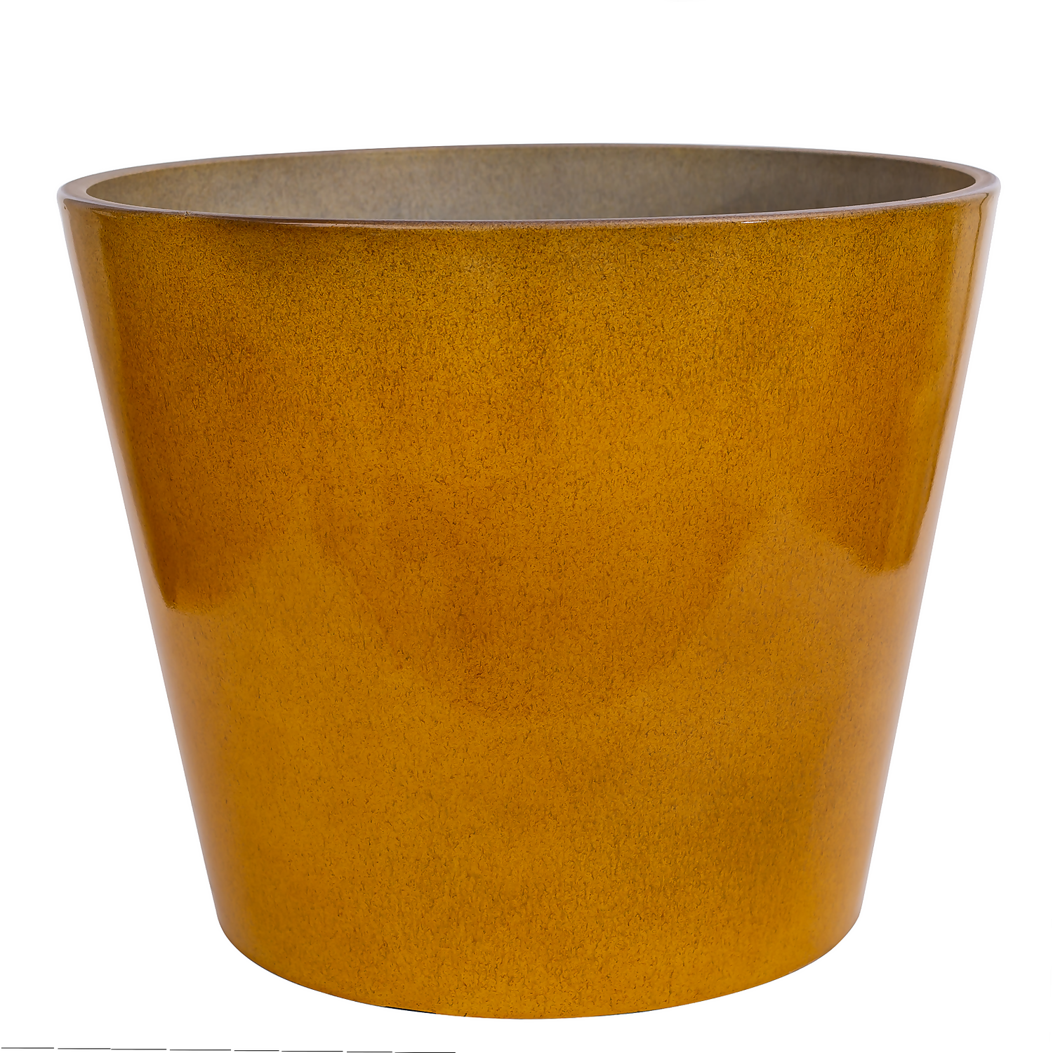 Glazed Finish Planter Mustard 30cm