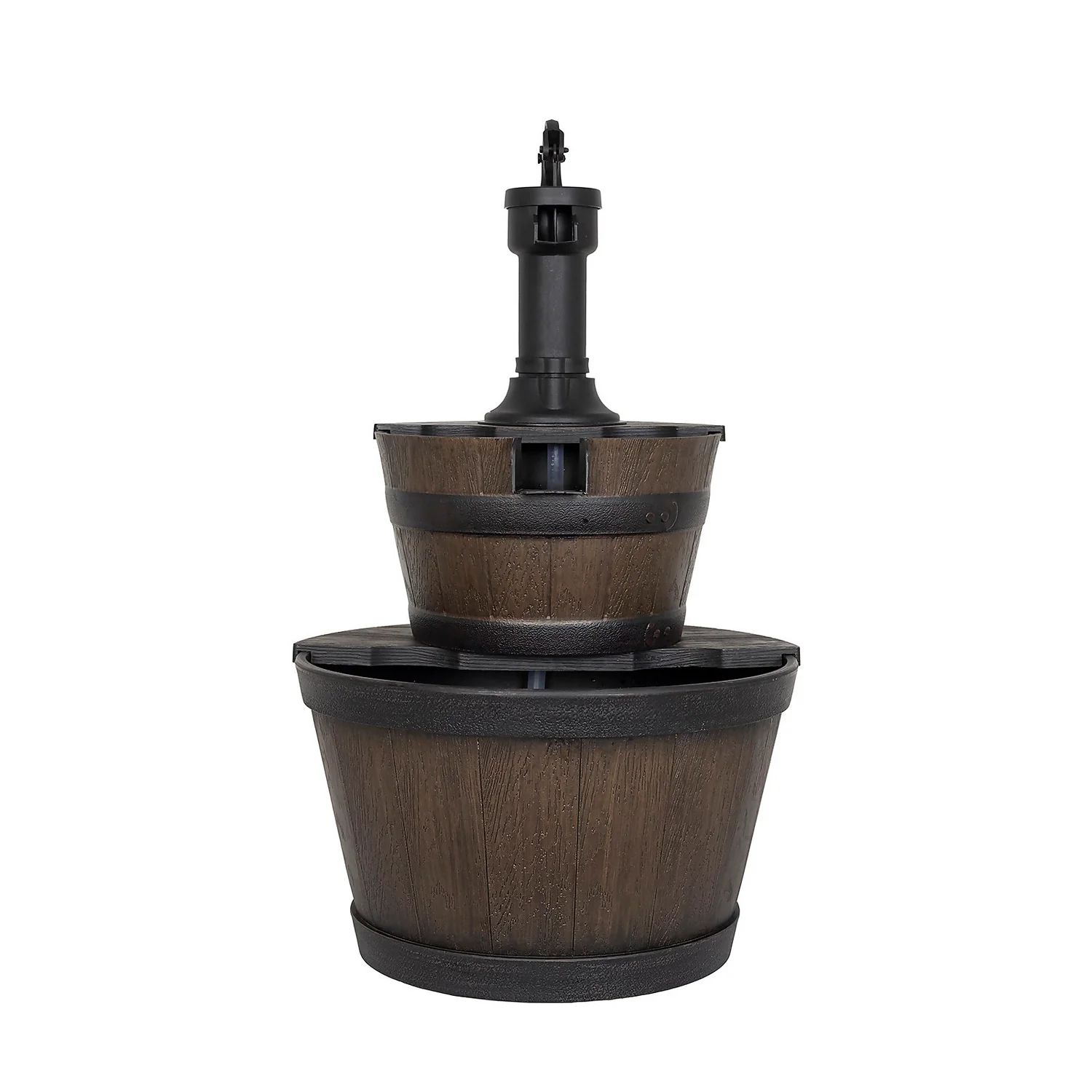 Stylish Fountain Whiskey Barrels Garden Water Feature - Image 10
