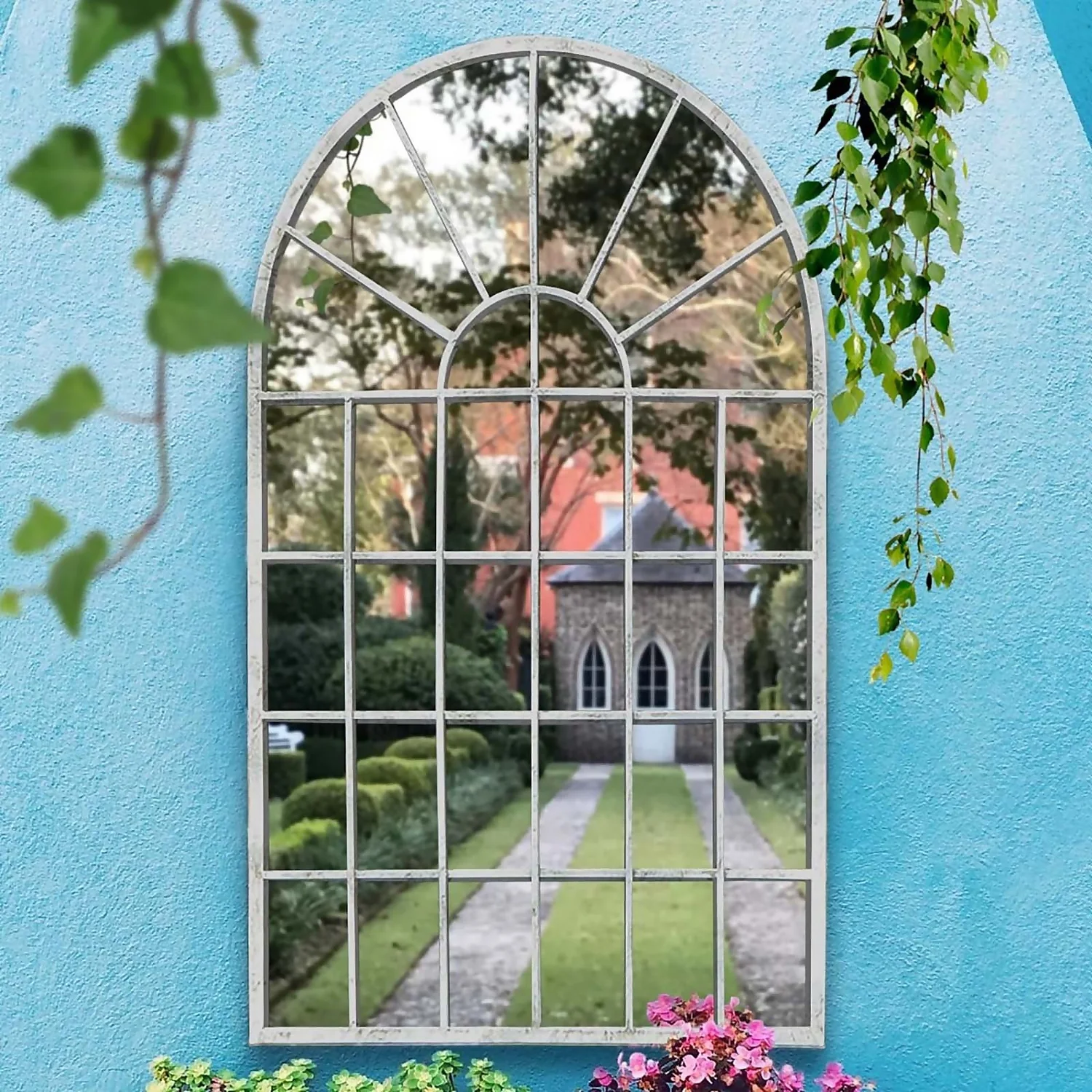 MirrorOutlet Country Arch Garden Mirror - 78x50cm - Image 2