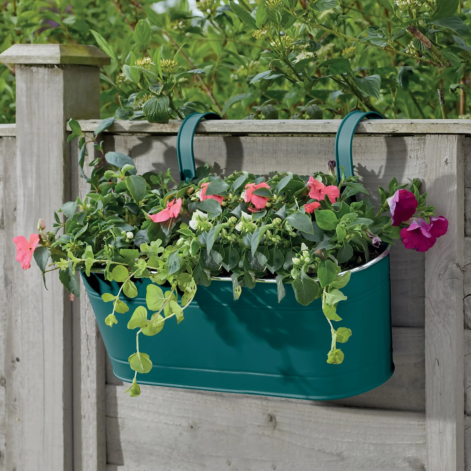 15in Fence & Balcony Planter - Blue - Image 2