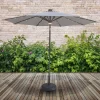 Parasol With Solar Lights 2.7m - Natural