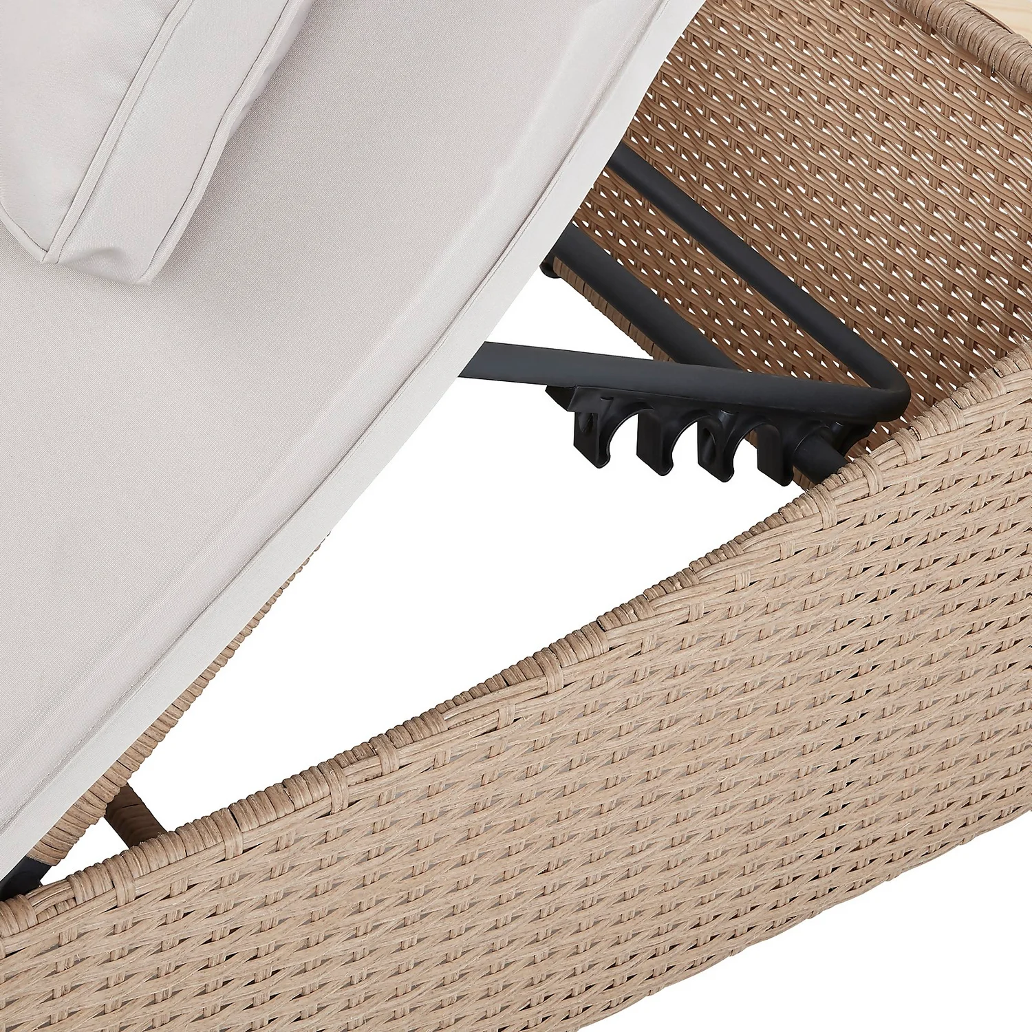 Natural Folding Rattan Sun Lounger - Image 7