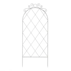 French Country Scroll Trellis - White