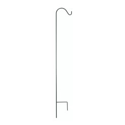 Single Shepherd Garden Hook 64 Inch - Black