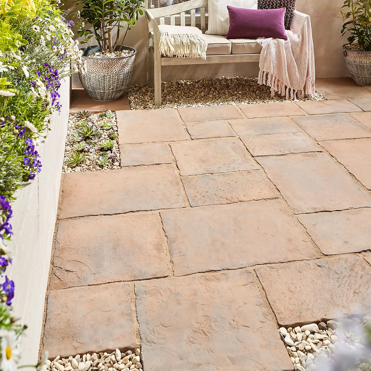 Stylish Stone Belfrey Random Patio Kit 5.76sqm - Autumn Brown - Image 4